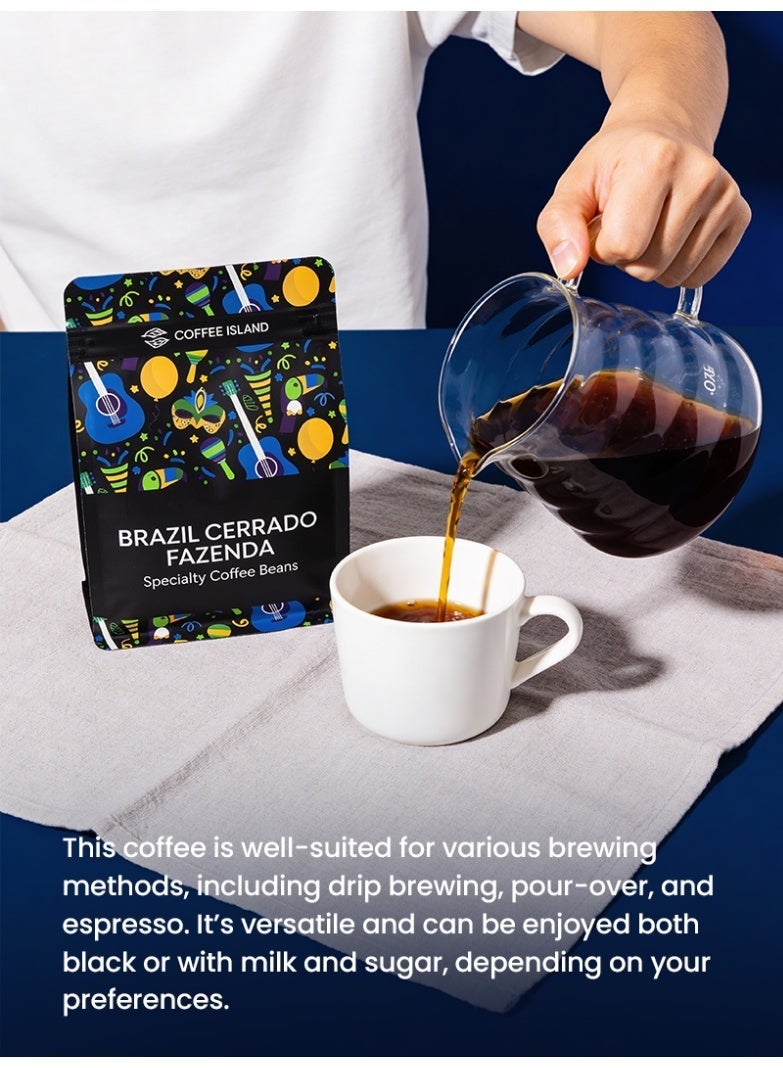 Tealand Coffee Island Brazil Cerrado Fazenda Specialty Coffee, 100% Arabica, Medium Roast, Low Acidity, Medium-Bodied, Sweet Chocolate Flavor, SCA Score 86+, 250 Gram - Image 4